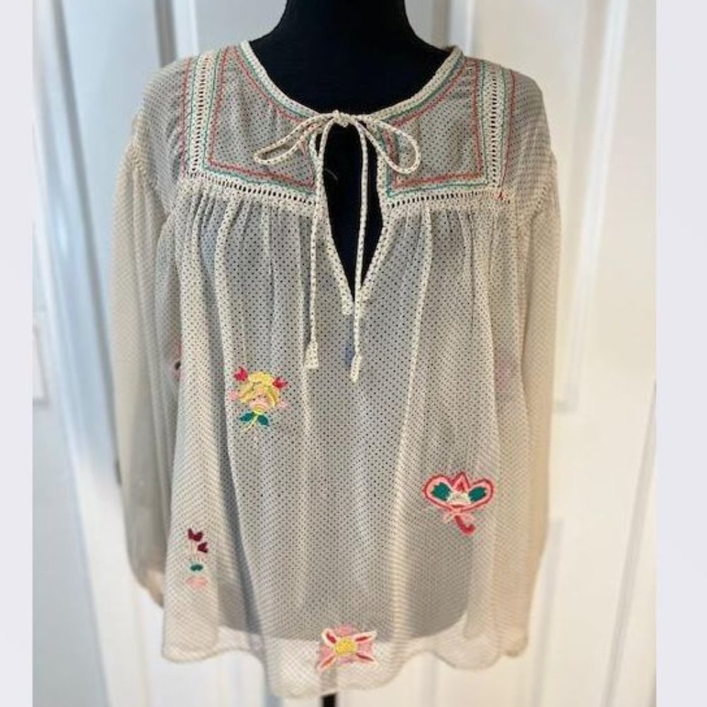 Ranna Gill Westown Embroidered Peasant Top from Anthropologie - Size Small -EUC - Picture 6 of 9